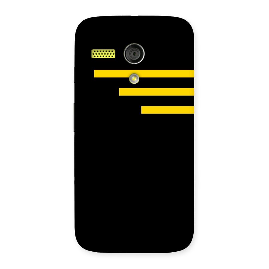 Sports Yellow Stripes Back Case for Moto G