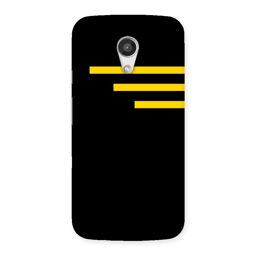 Sports Yellow Stripes Back Case for Moto G 2nd Gen