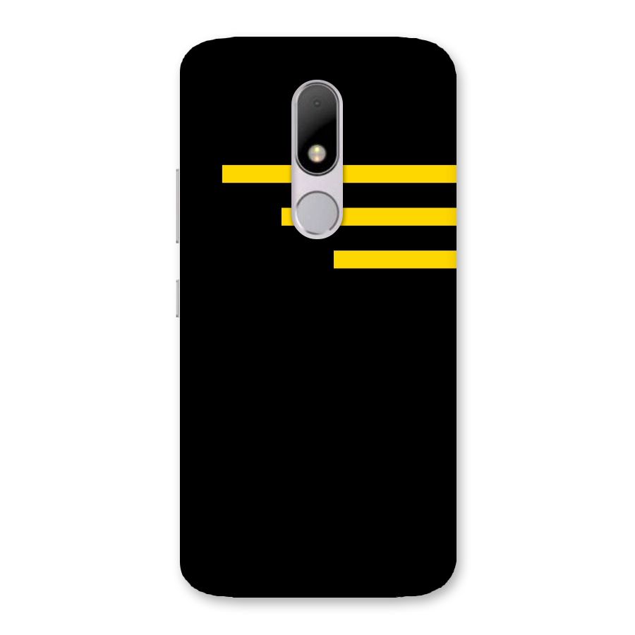 Sports Yellow Stripes Back Case for Moto M
