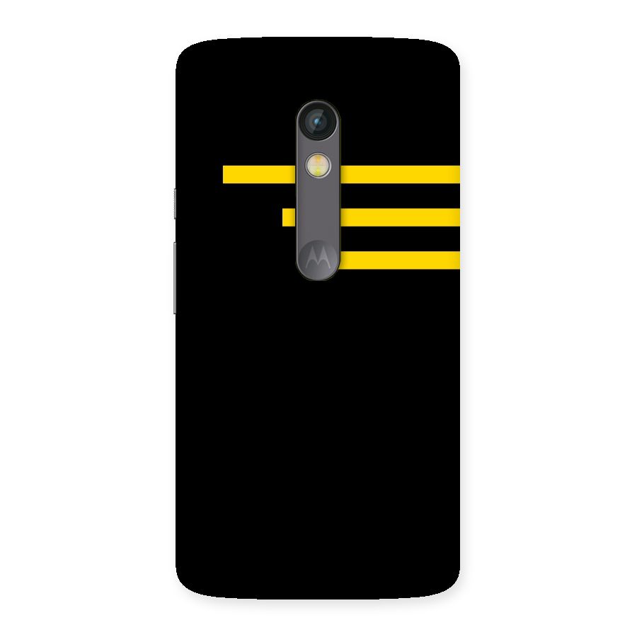 Sports Yellow Stripes Back Case for Moto X Play