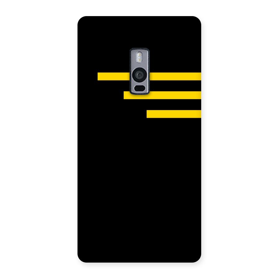 Sports Yellow Stripes Back Case for OnePlus Two