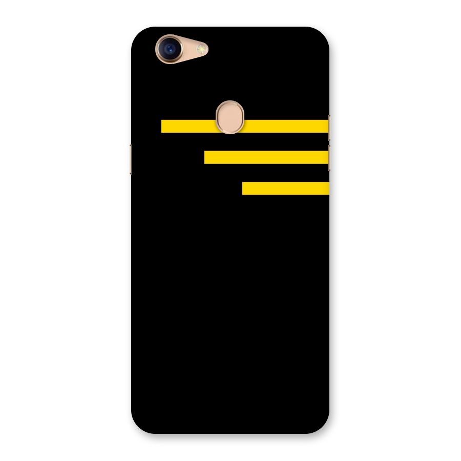 Sports Yellow Stripes Back Case for Oppo F5