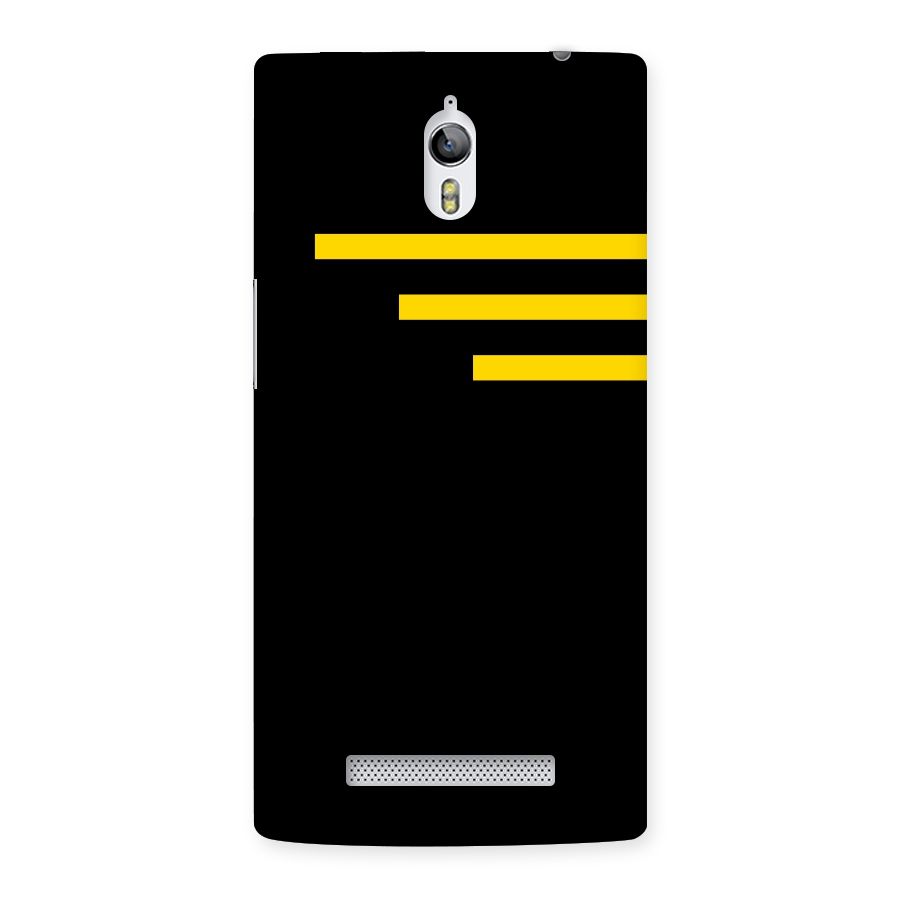 Sports Yellow Stripes Back Case for Oppo Find 7