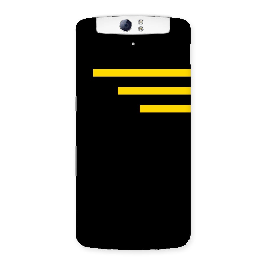 Sports Yellow Stripes Back Case for Oppo N1