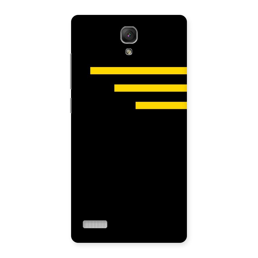 Sports Yellow Stripes Back Case for Redmi Note