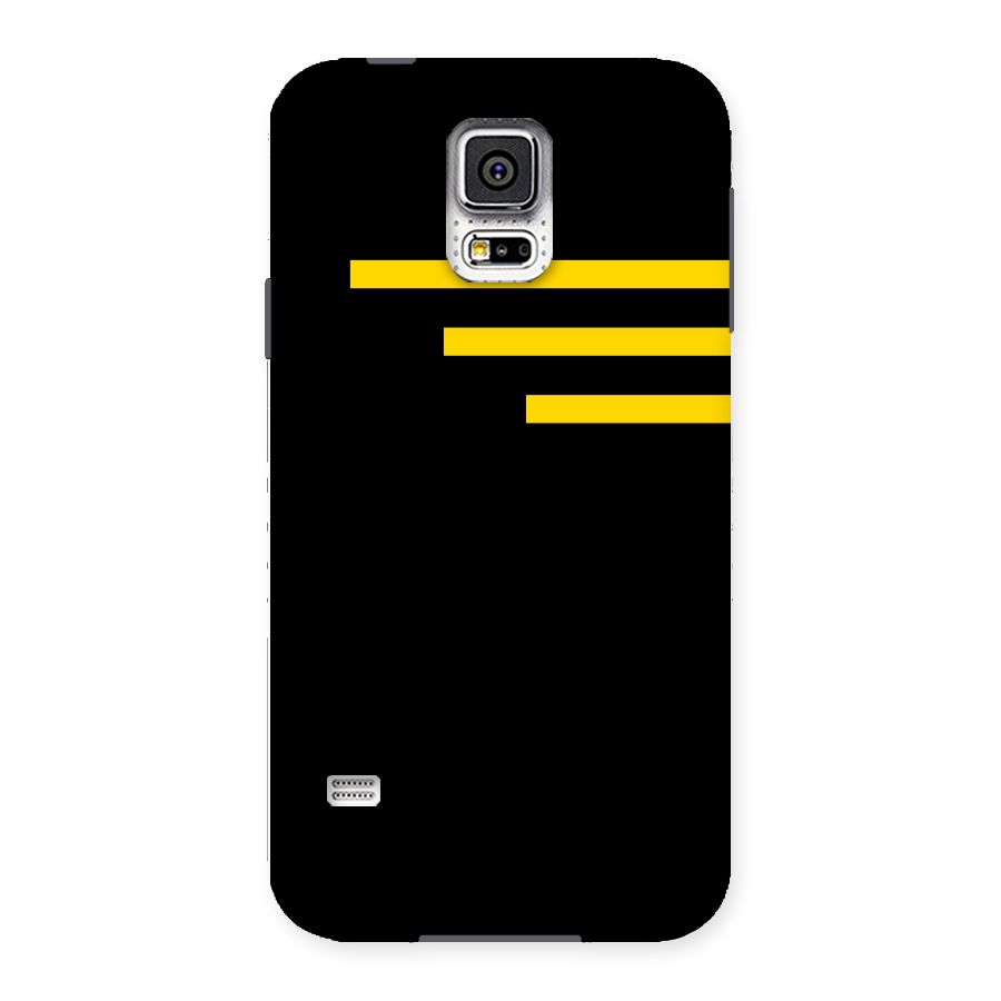 Sports Yellow Stripes Back Case for Samsung Galaxy S5