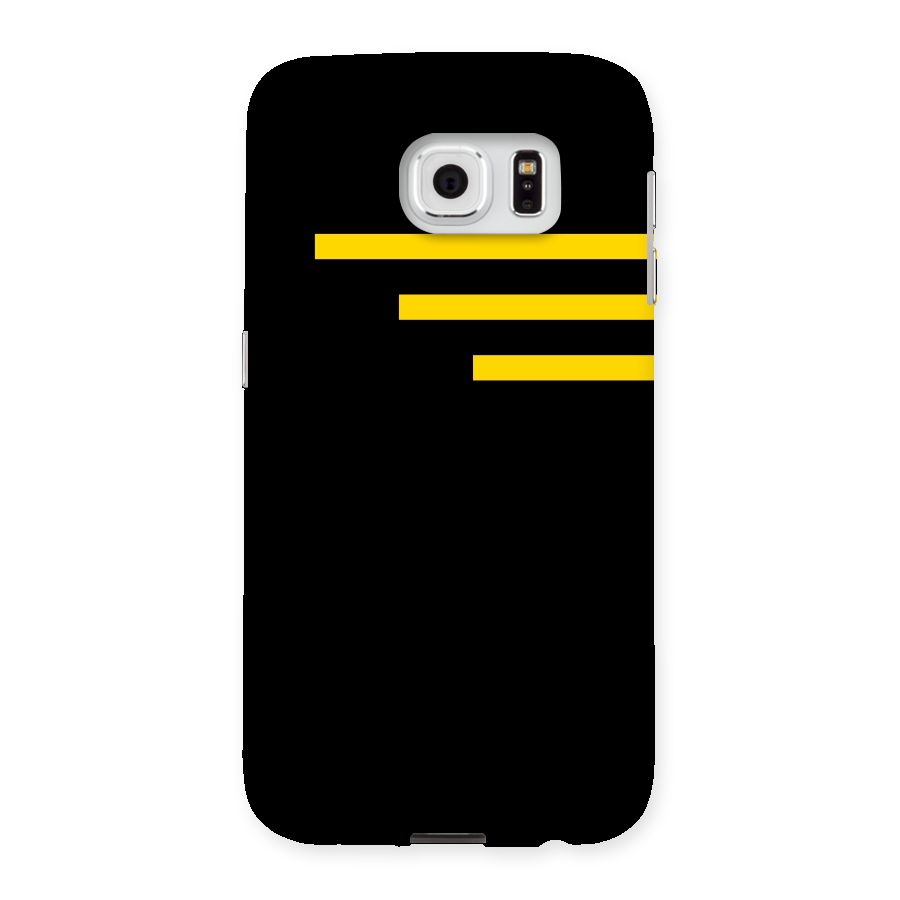 Sports Yellow Stripes Back Case for Samsung Galaxy S6