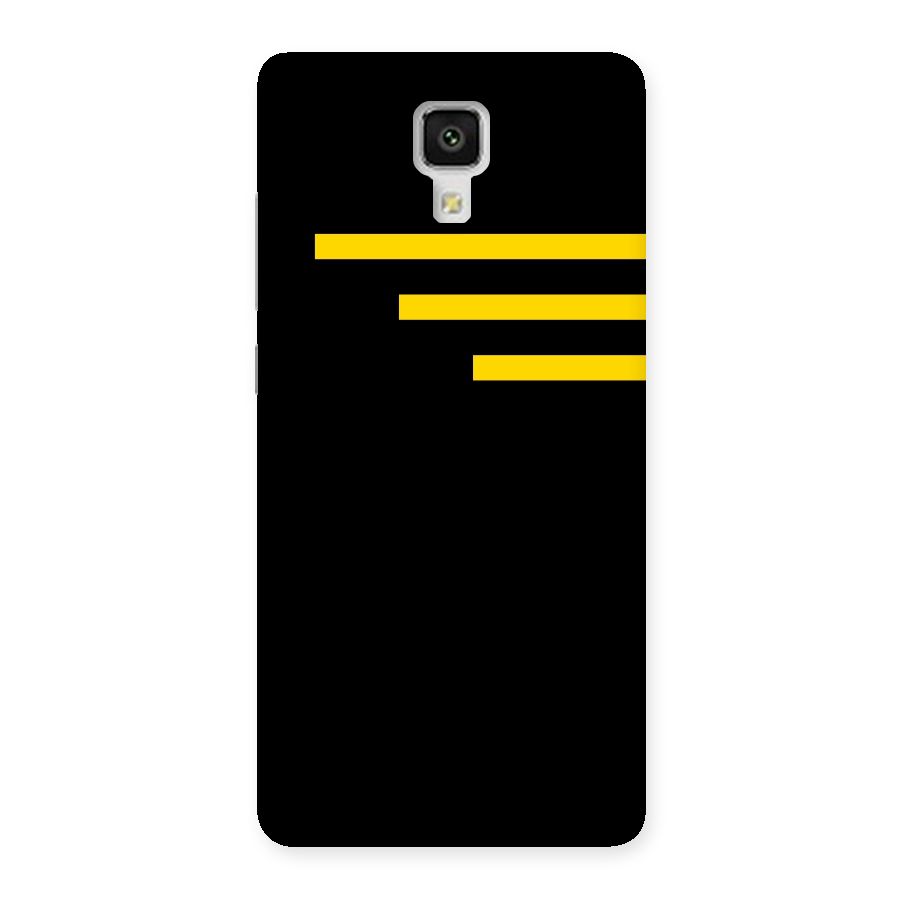 Sports Yellow Stripes Back Case for Xiaomi Mi 4