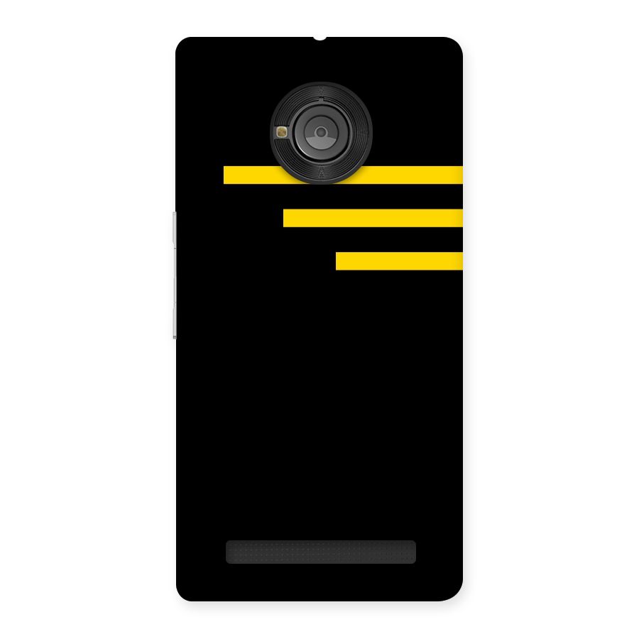 Sports Yellow Stripes Back Case for Yu Yuphoria