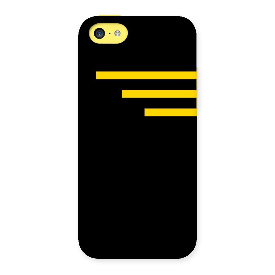 Sports Yellow Stripes Back Case for iPhone 5C