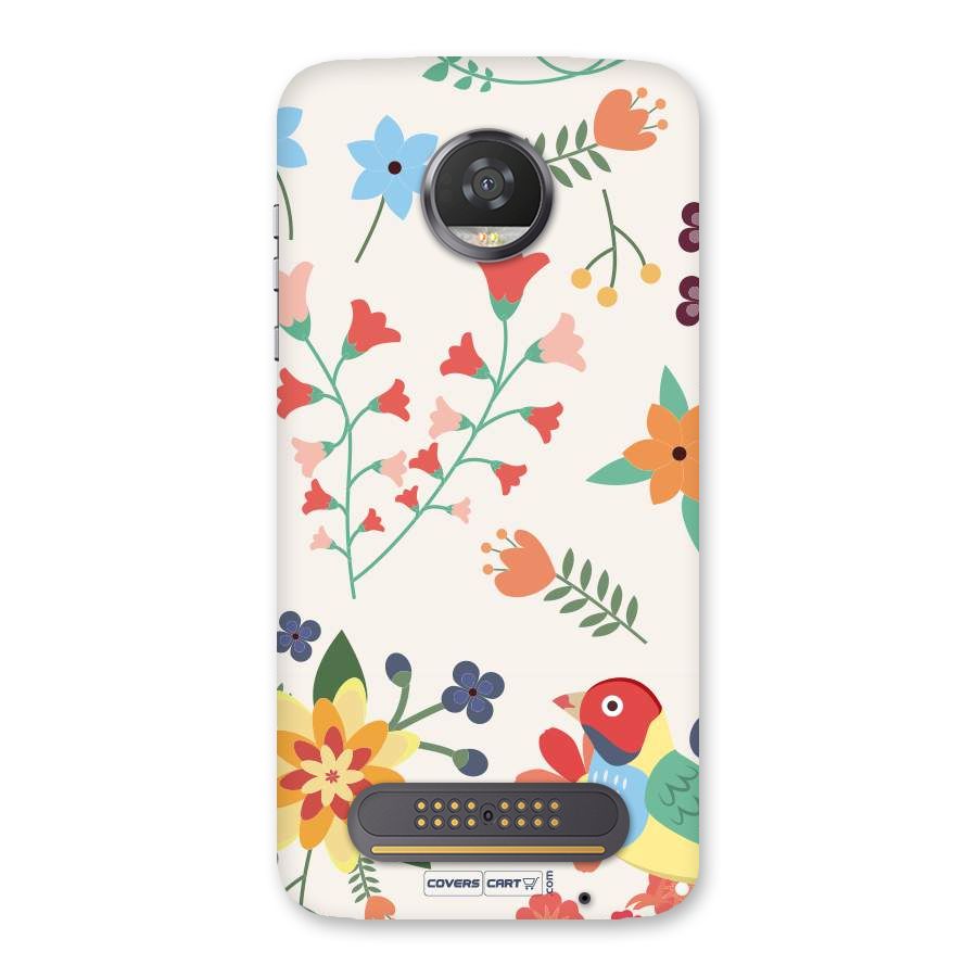 Spring Flowers Back Case for Moto Z2 Play
