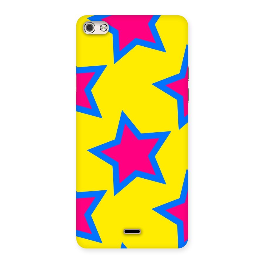 Star Pattern Back Case for Micromax Canvas Silver 5