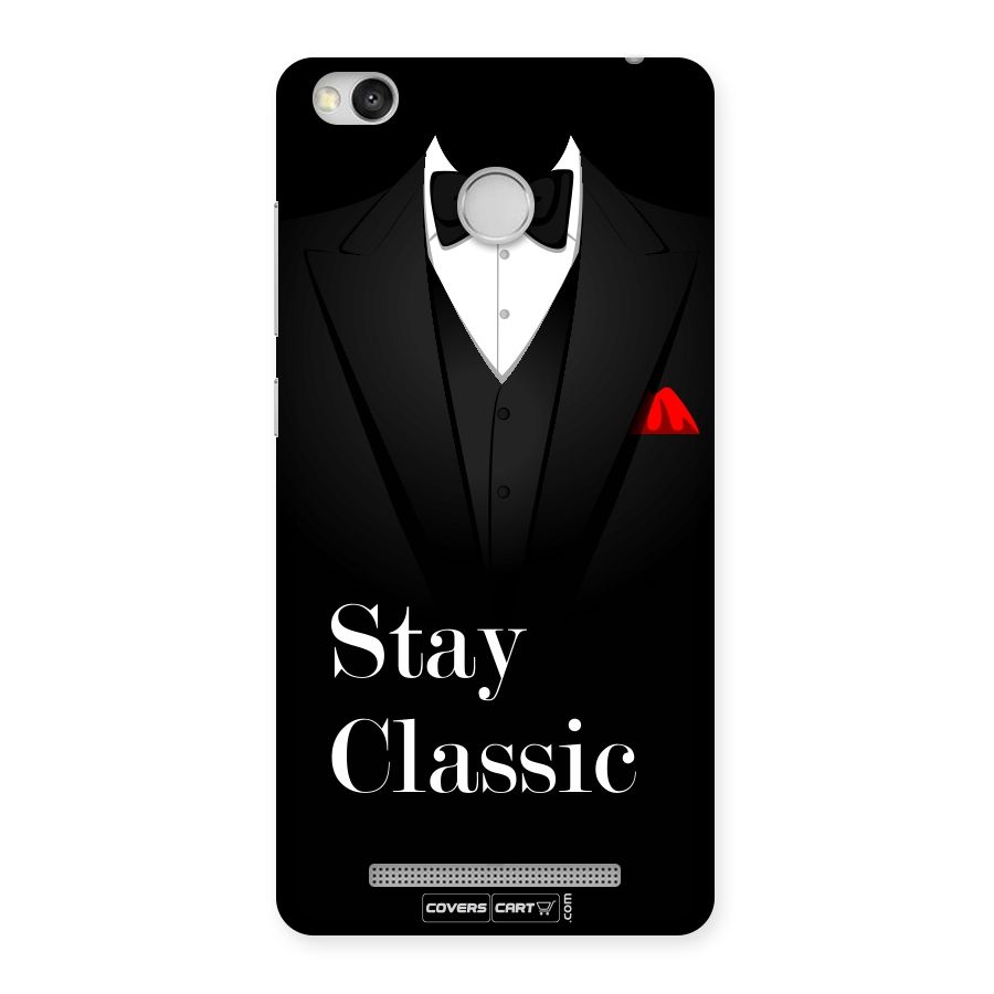 Stay Classic Back Case for Redmi 3S Prime
