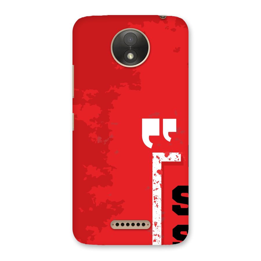 Stay Strong Back Case for Moto C Plus