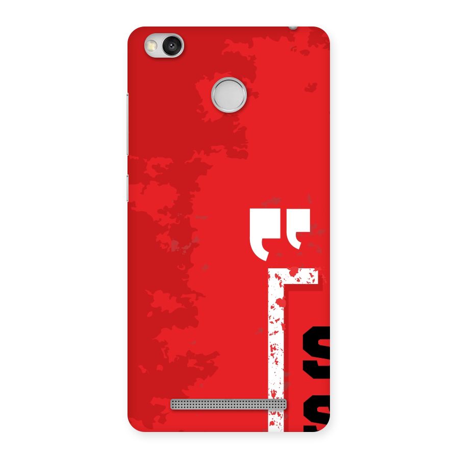 Stay Strong Back Case for Redmi 3S Prime