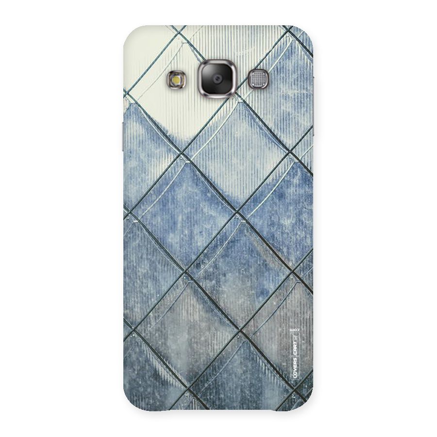 Steel Blue Pattern Back Case for Galaxy E7