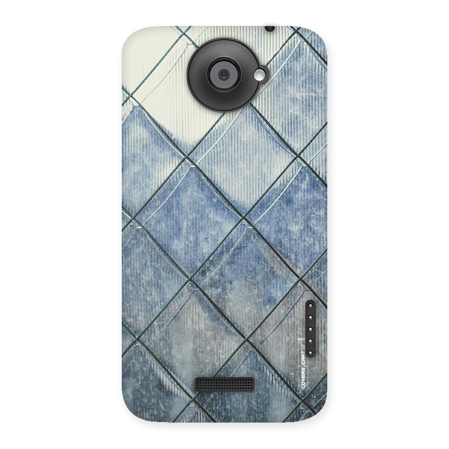 Steel Blue Pattern Back Case for HTC One X