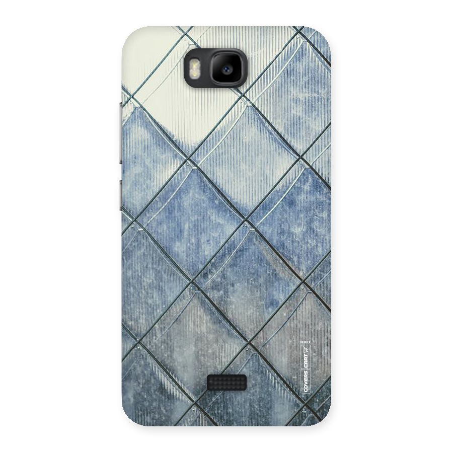 Steel Blue Pattern Back Case for Honor Bee
