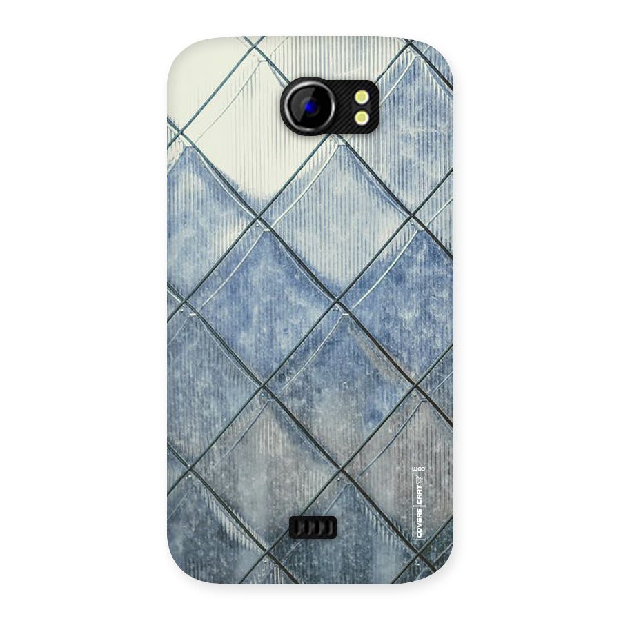 Steel Blue Pattern Back Case for Micromax Canvas 2 A110