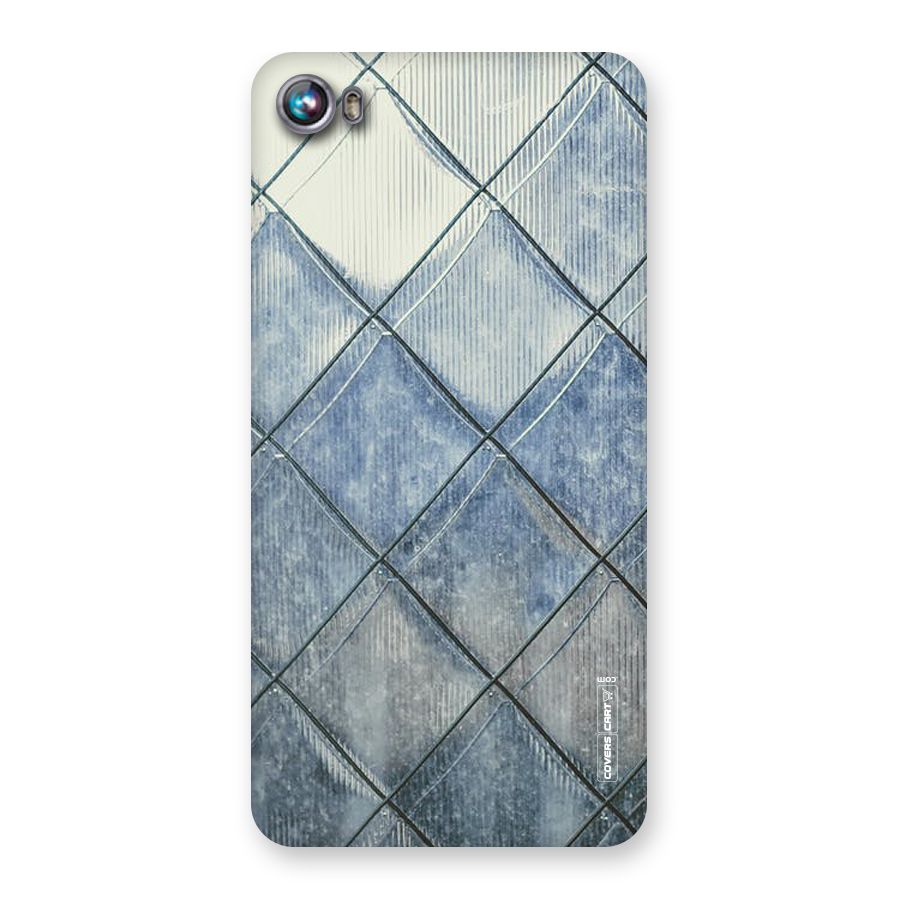 Steel Blue Pattern Back Case for Micromax Canvas Fire 4 A107