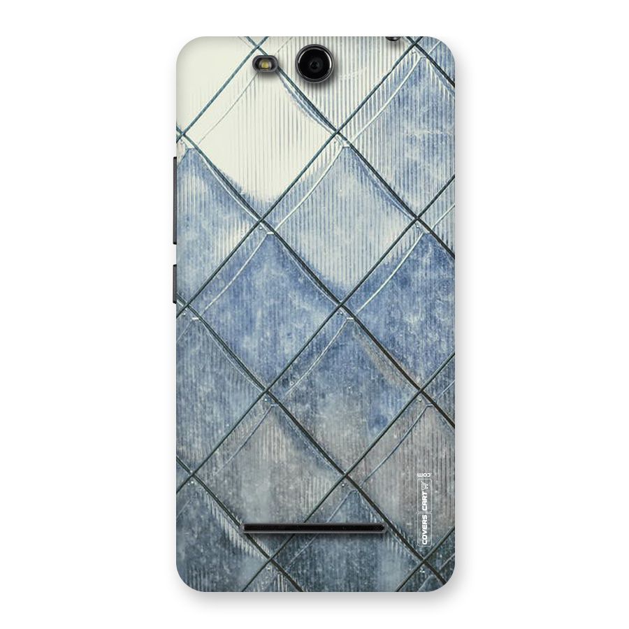 Steel Blue Pattern Back Case for Micromax Canvas Juice 3 Q392