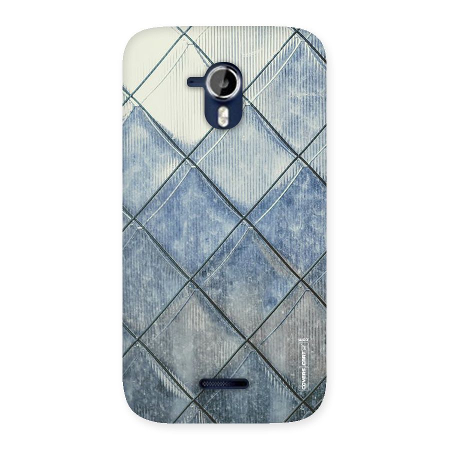 Steel Blue Pattern Back Case for Micromax Canvas Magnus A117