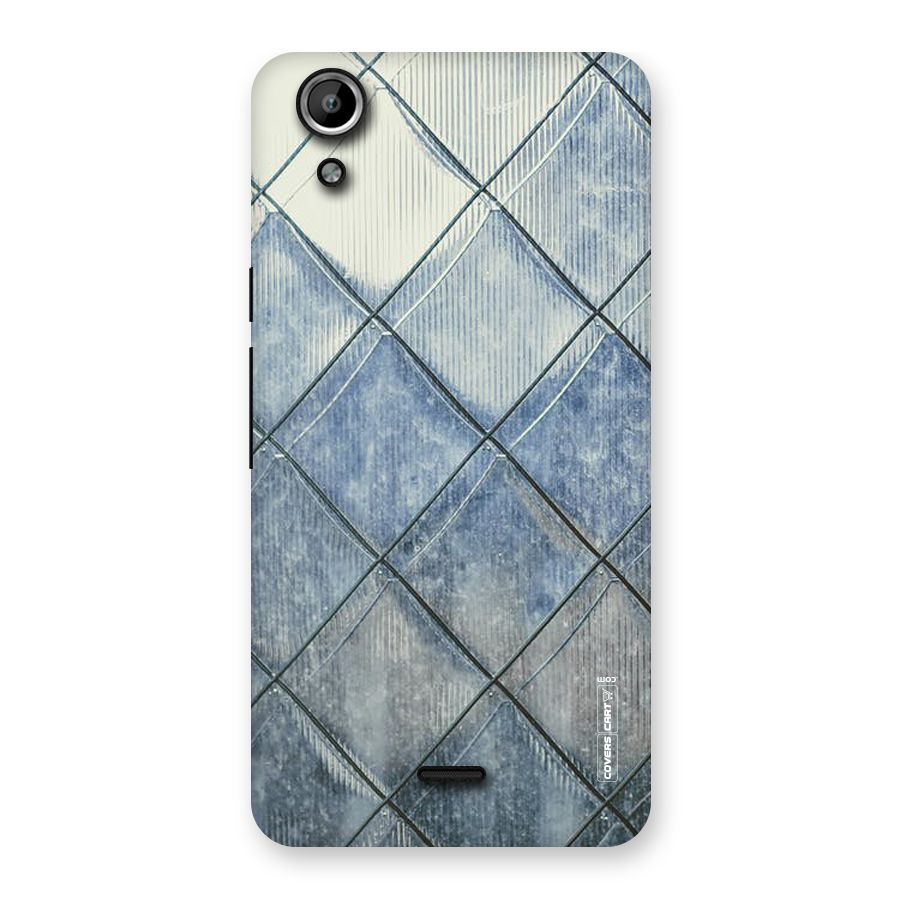 Steel Blue Pattern Back Case for Micromax Canvas Selfie Lens Q345