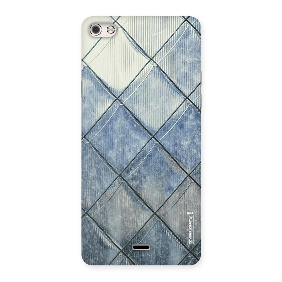Steel Blue Pattern Back Case for Micromax Canvas Silver 5
