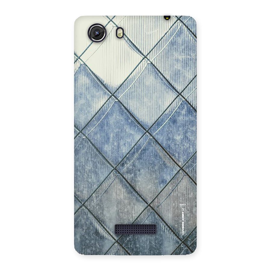 Steel Blue Pattern Back Case for Micromax Unite 3