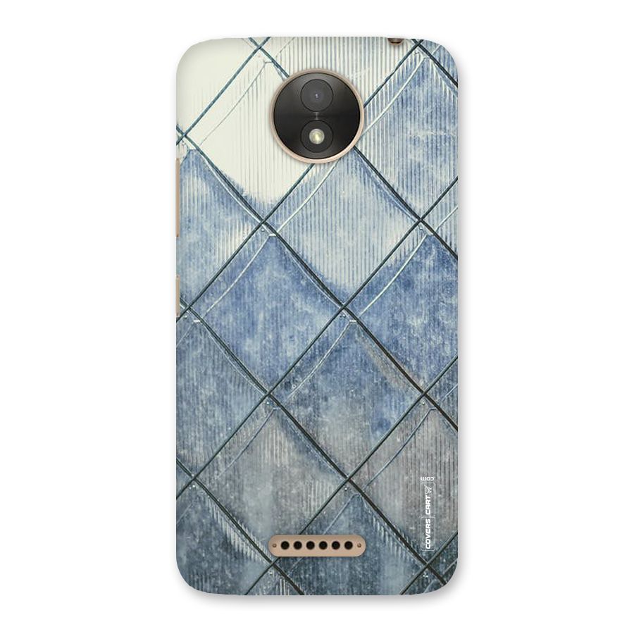 Steel Blue Pattern Back Case for Moto C Plus