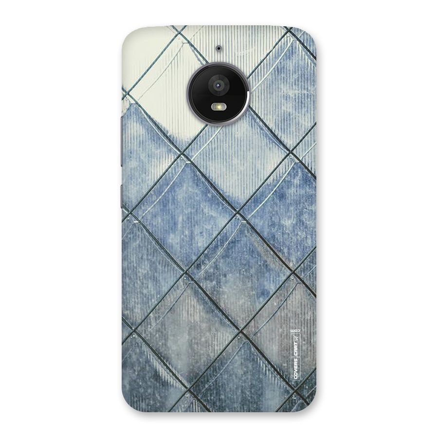 Steel Blue Pattern Back Case for Moto E4 Plus