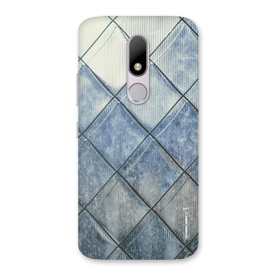 Steel Blue Pattern Back Case for Moto M