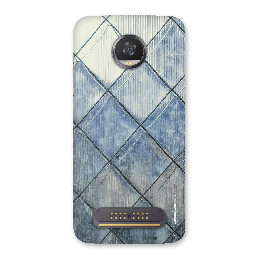 Steel Blue Pattern Back Case for Moto Z2 Play
