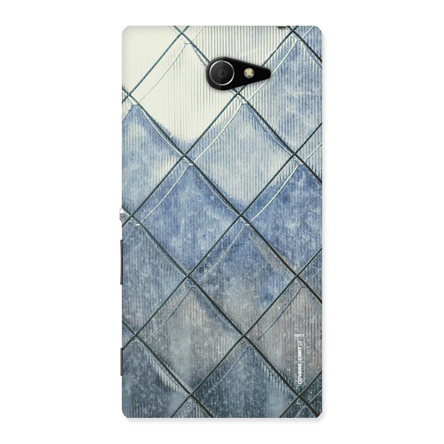 Steel Blue Pattern Back Case for Sony Xperia M2