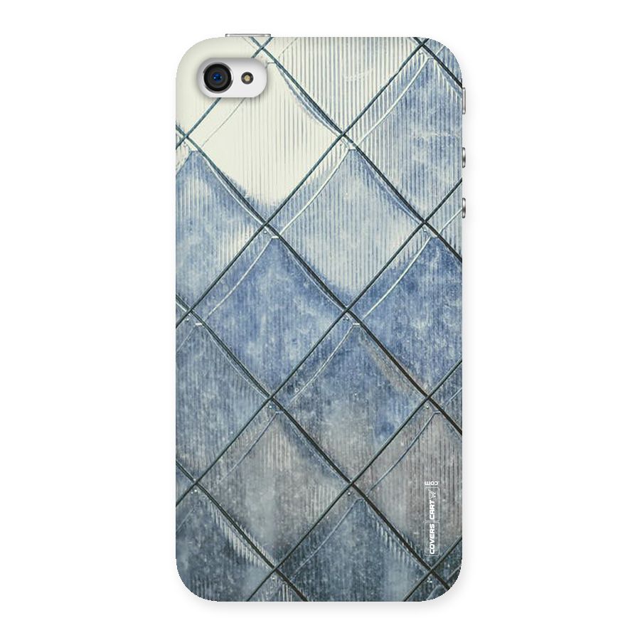 Steel Blue Pattern Back Case for iPhone 4 4s
