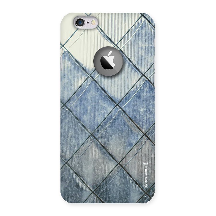 Steel Blue Pattern Back Case for iPhone 6 Logo Cut