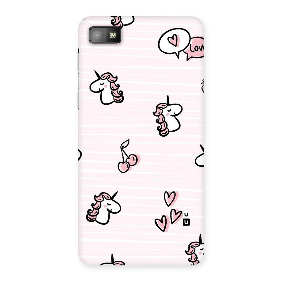 Strawberries And Unicorns Back Case for Blackberry Z10