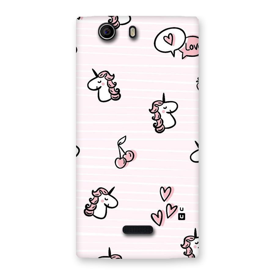 Strawberries And Unicorns Back Case for Canvas Nitro 2 E311