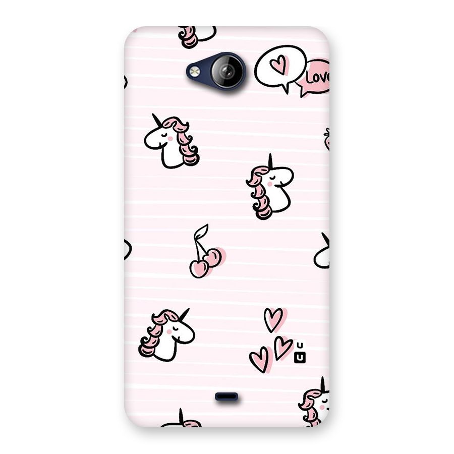 Strawberries And Unicorns Back Case for Canvas Play Q355