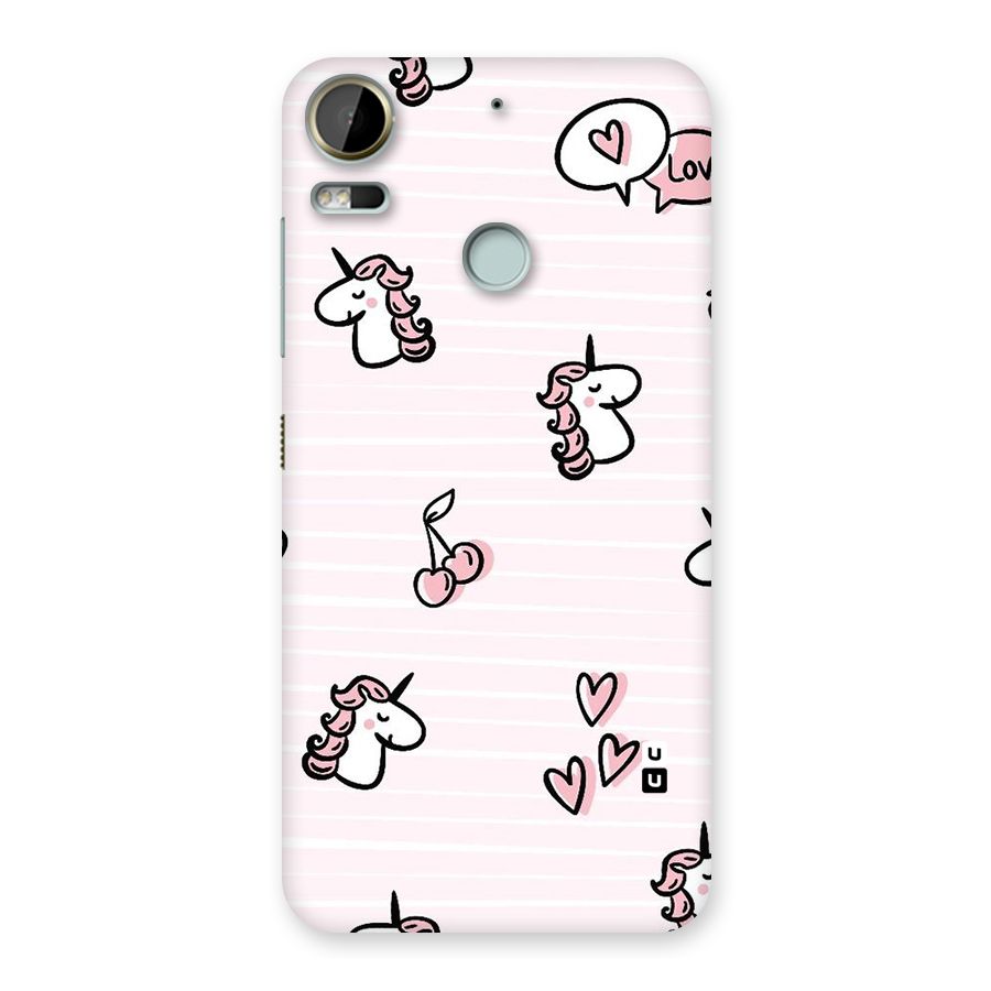 Strawberries And Unicorns Back Case for Desire 10 Pro