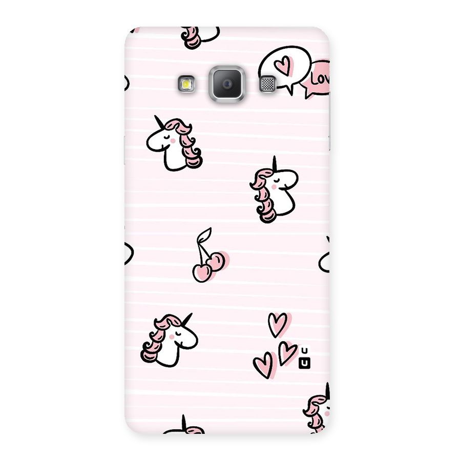 Strawberries And Unicorns Back Case for Galaxy A7