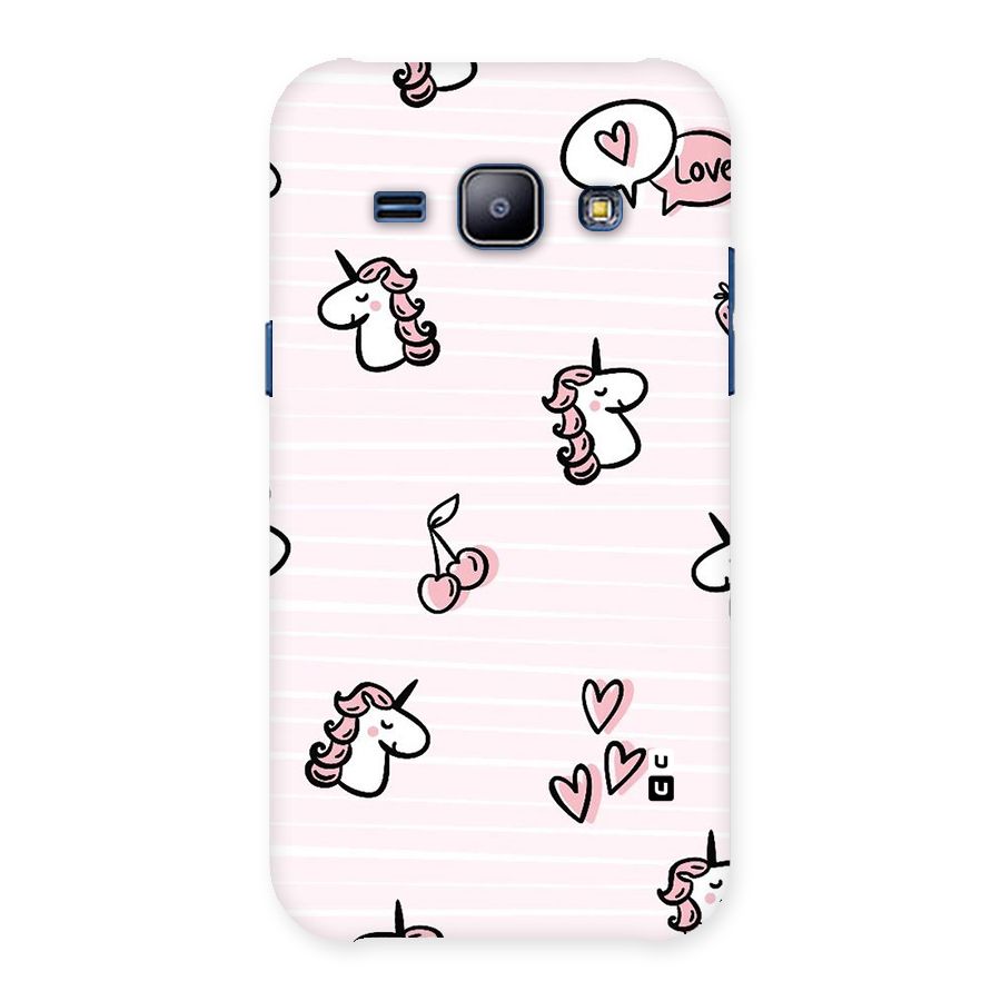 Strawberries And Unicorns Back Case for Galaxy J1