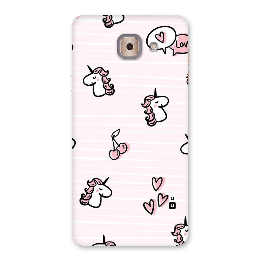 Strawberries And Unicorns Back Case for Galaxy J7 Max