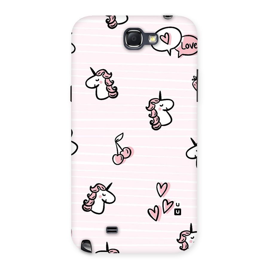 Strawberries And Unicorns Back Case for Galaxy Note 2