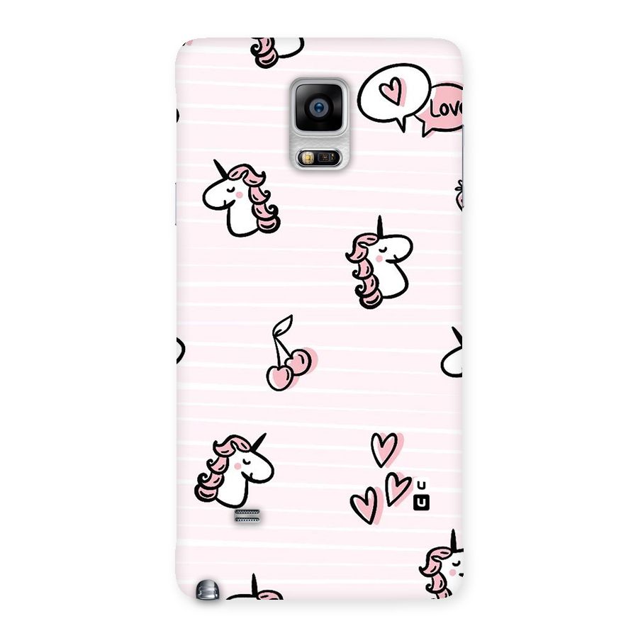 Strawberries And Unicorns Back Case for Galaxy Note 4
