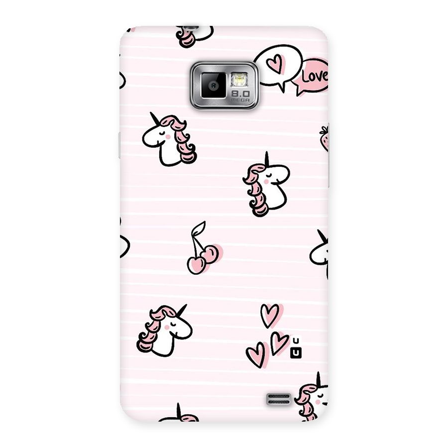 Strawberries And Unicorns Back Case for Galaxy S2