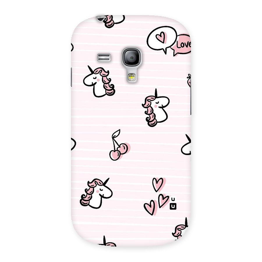 Strawberries And Unicorns Back Case for Galaxy S3 Mini