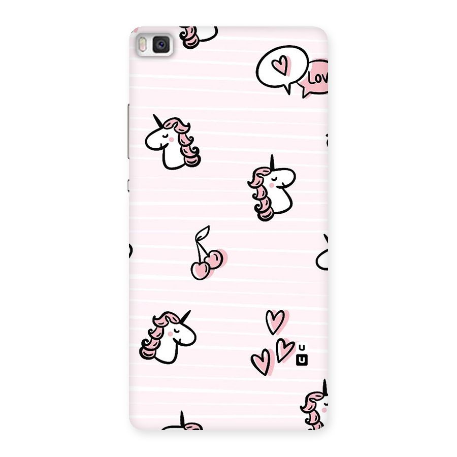 Strawberries And Unicorns Back Case for Huawei P8