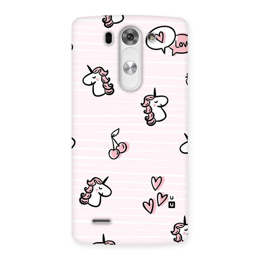 Strawberries And Unicorns Back Case for LG G3 Beat