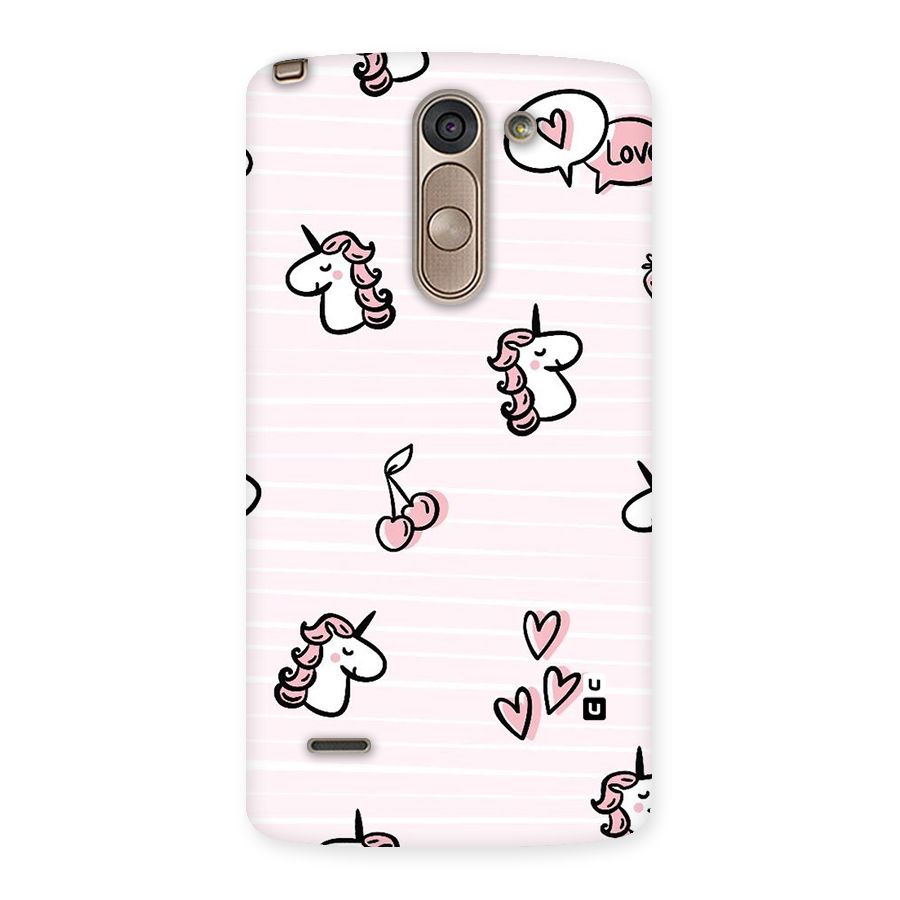 Strawberries And Unicorns Back Case for LG G3 Stylus